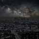 Ilustración para el artículo titulado Así se vería el cielo en una gran ciudad si viviéramos en el desierto